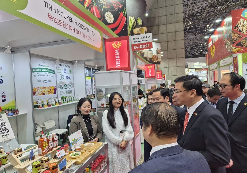Gian h&agrave;ng của c&aacute;c doanh nghiệp Việt Nam tại Triển l&atilde;m Quốc tế Thực phẩm v&agrave; Đồ uống - Foodex Japan 2026.