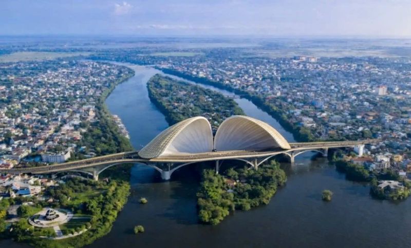 Một trong những phương &aacute;n tham gia thi tuyển cầu qua Cồn Hến