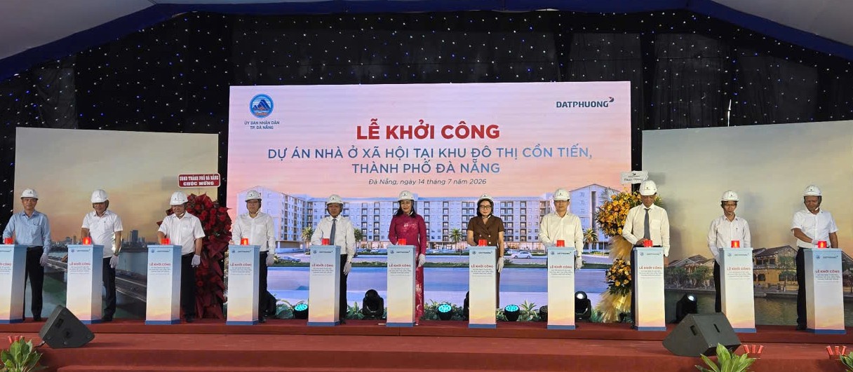 Nghi thức khởi c&ocirc;ng x&acirc;y dựng Dự &aacute;n nh&agrave; ở x&atilde; hội Cồn Tiến