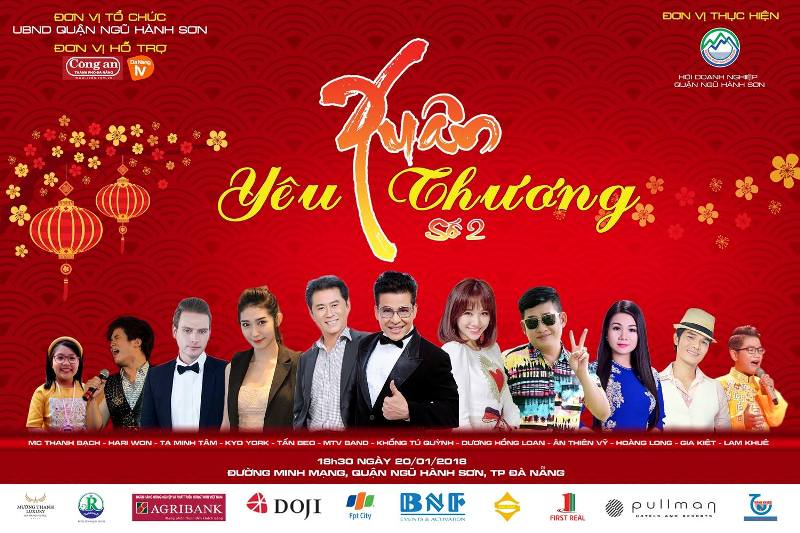 Nhiều nghệ sĩ nổi tiếng tham gia chương trình Xuân yêu thương 2017 tại Đà Nẵng.