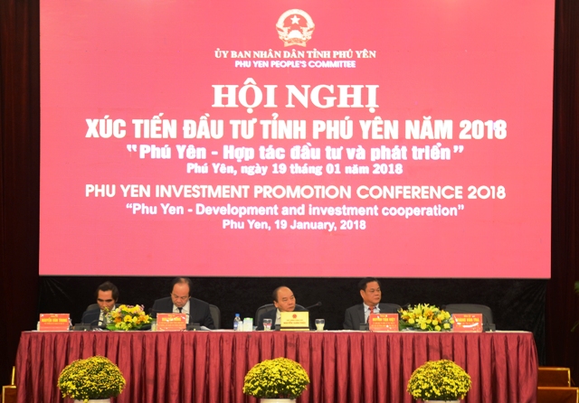 Thủ tướng Chính phủ Nguyễn Xuân Phúc đến dự và phát biểu chỉ đạo tại Hội nghị xúc tiến đầu tư tỉnh Phú Yên.