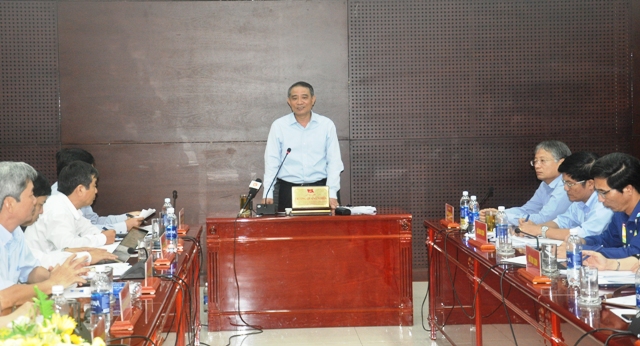 Ông Trương Quang Nghĩa phát biểu tại cuộc họp với Sở Du lịch thành phố Đà Nẵng.