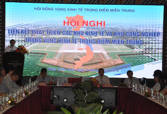 Hội nghị liên kết  phát triển các khu kinh tế và khu công nghiệp trong vùng kinh tế trọng điểm miền Trung”, được tổ chức tại Thừa Thiên Huế.