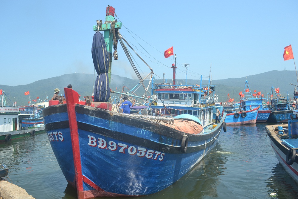 Tàu cá cập cảng Thọ Quang, thành phố Đà Nẵng.