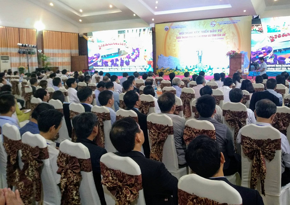 Quang cảnh Hội nghị xúc tiến đầu tư giữa TP. Hồ Chí Minh và tỉnh Gia Lai.