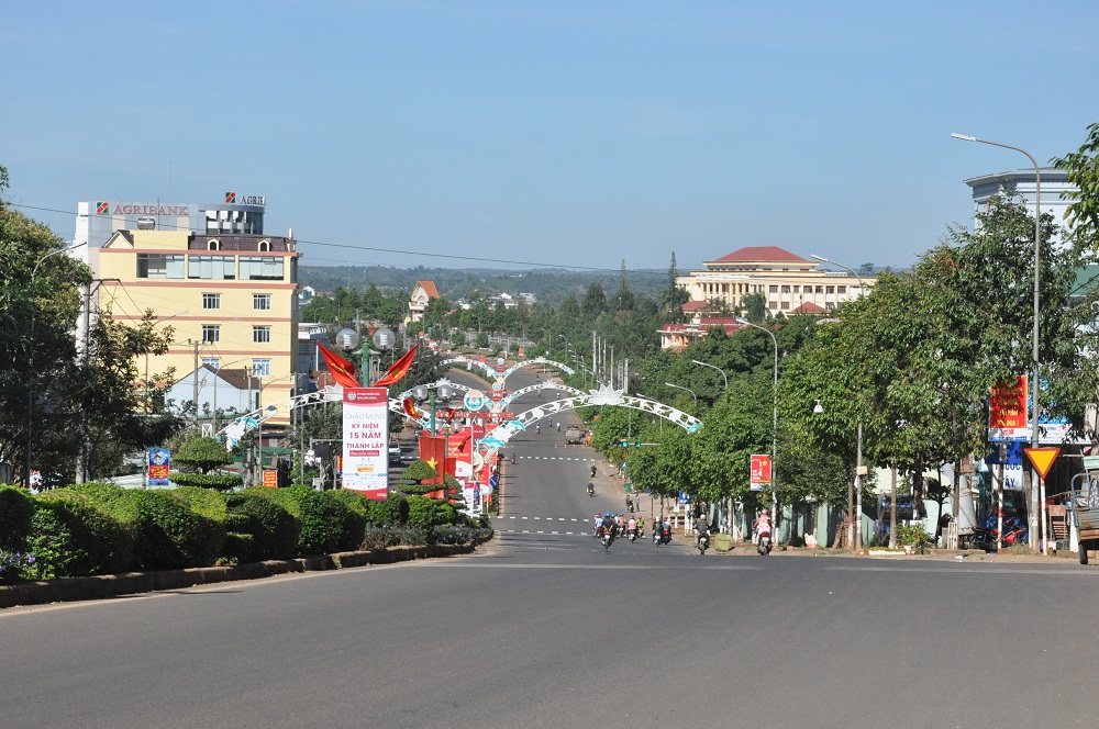 Một góc Thị xã Gia Nghĩa, tỉnh Đắk Nông.