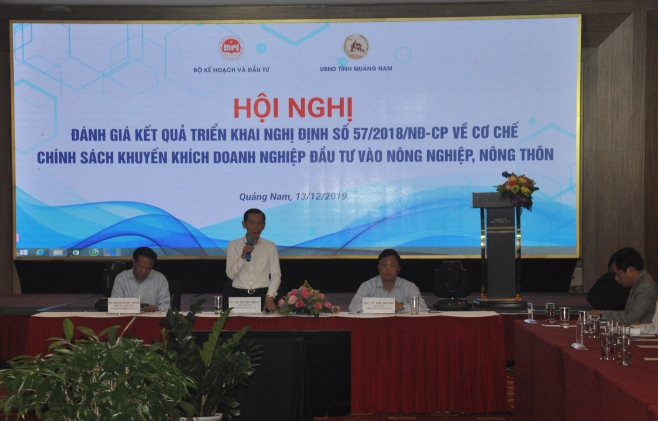 Bộ KH&ĐT tổ chức Hội nghị đánh giá Nghị định 57/2018/NĐ-CP tại tỉnh Quảng Nam.