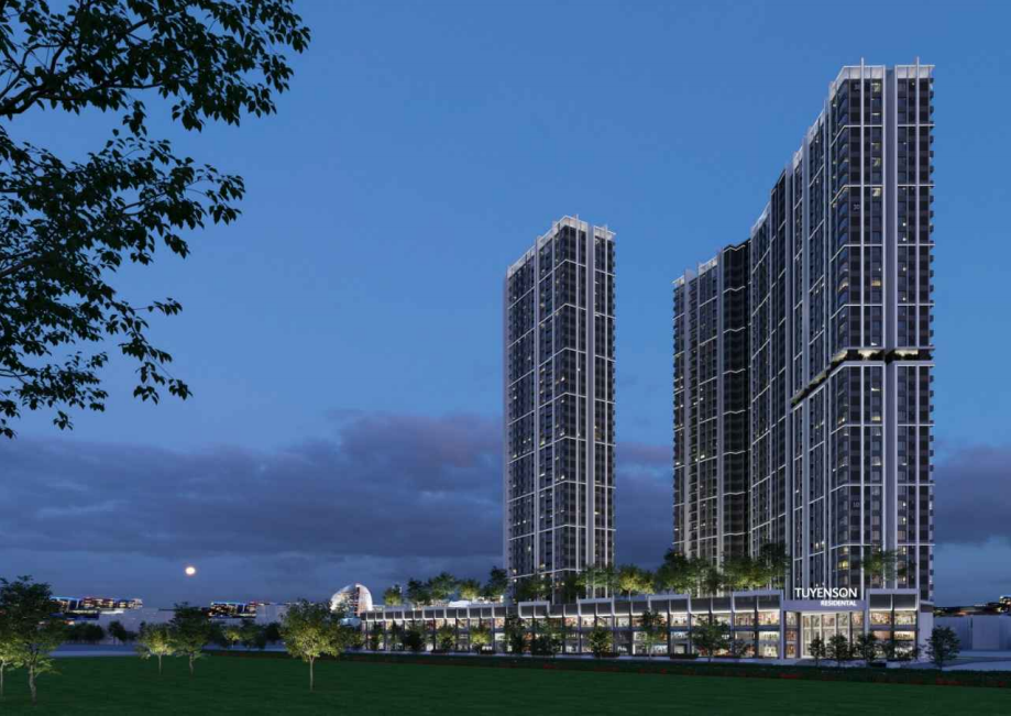 Phối cảnh Dự án Dự án Khu chung cư cao tầng, văn phòng thương mại và nhà ở Tuyên Sơn.