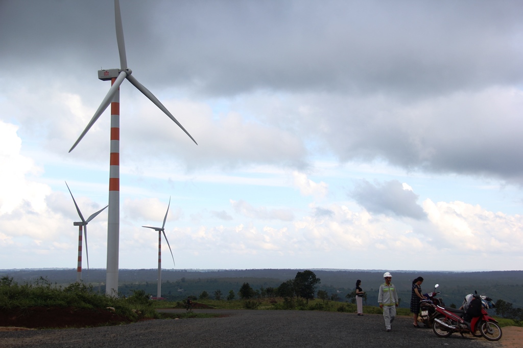 Dự án điện gió trên địa bàn tỉnh Đắk Lắk. Ảnh: Minh Thông.
