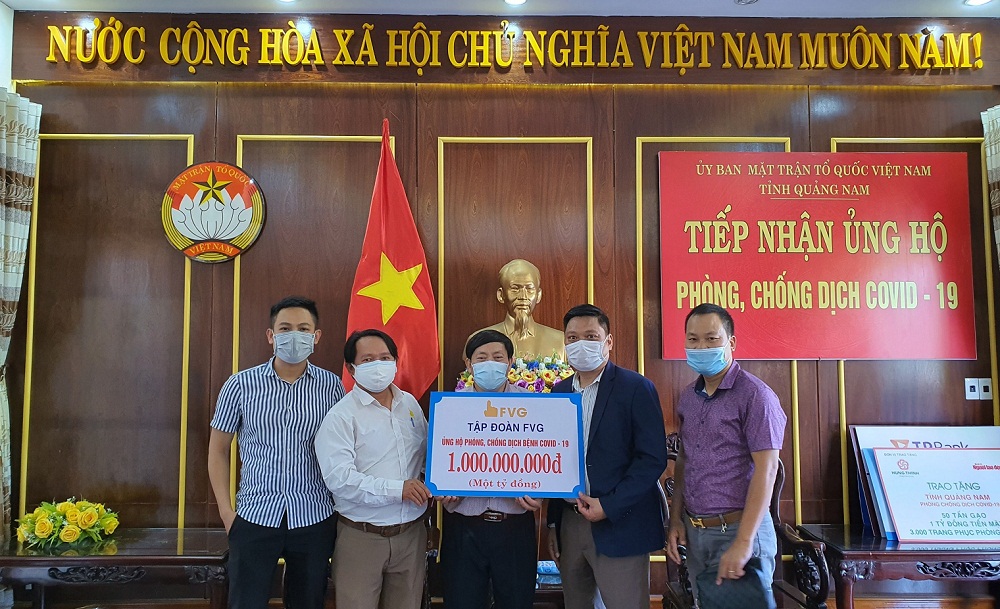Tập đoàn FVG tiếp tục hỗ trợ thêm 1 tỷ đồng cho tỉnh Quảng Nam.