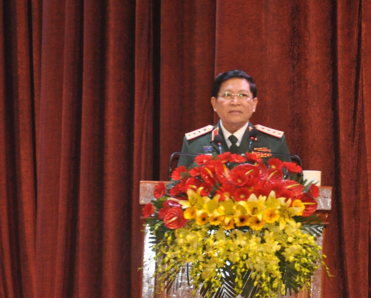 Đại tướng Ngô Xuân Lịch phát biểu chỉ đạo tại Đại hội đại biểu tỉnh Phú Yên lần thứ 17.