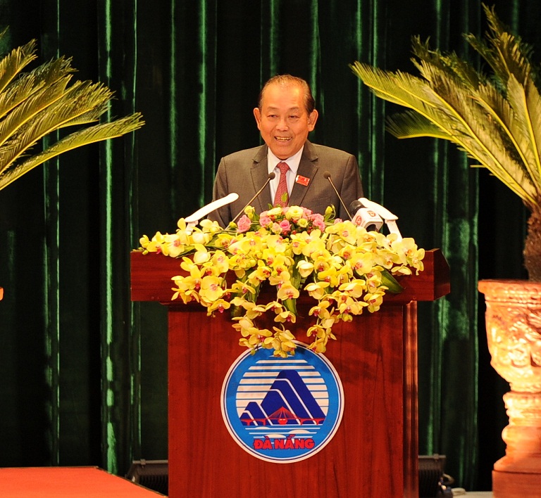 Phó Thủ tướng Thường trực Trương Hòa Bình phát biểu chỉ đạo tại Đại hội Đảng TP.Đà Nẵng.