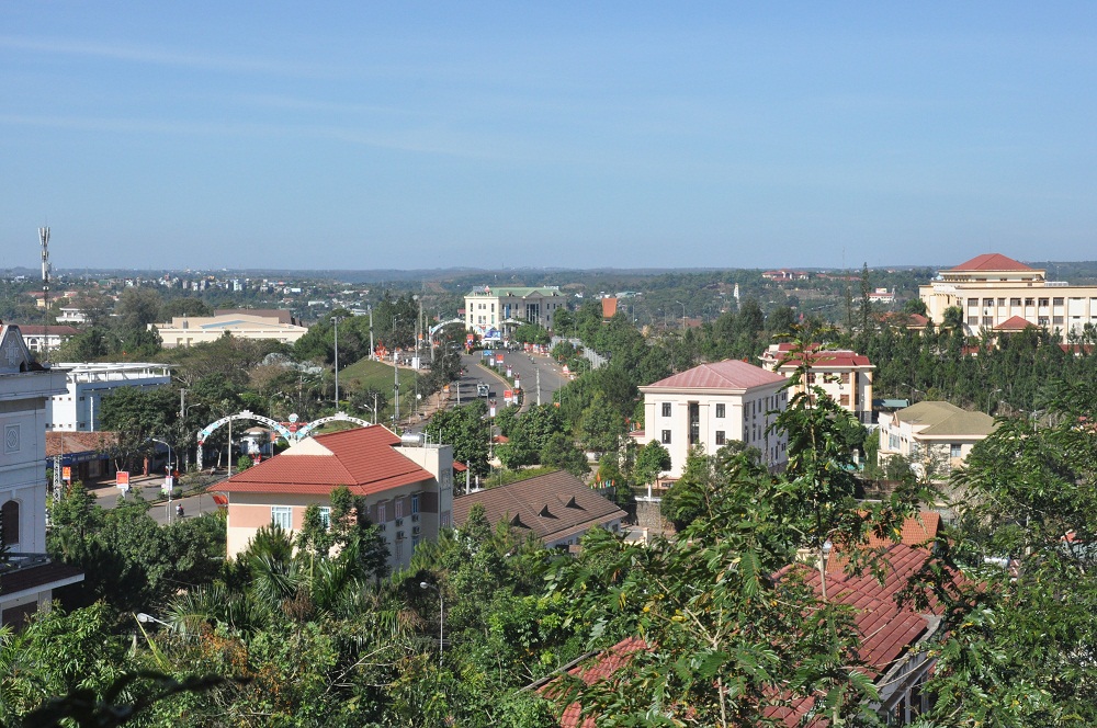 Một góc đô thị thành phố Gia Nghĩa, tỉnh Đắk Nông.