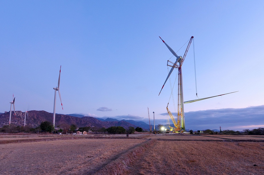 Dự án điện gió được triển khai trên địa bàn tỉnh Ninh Thuận.