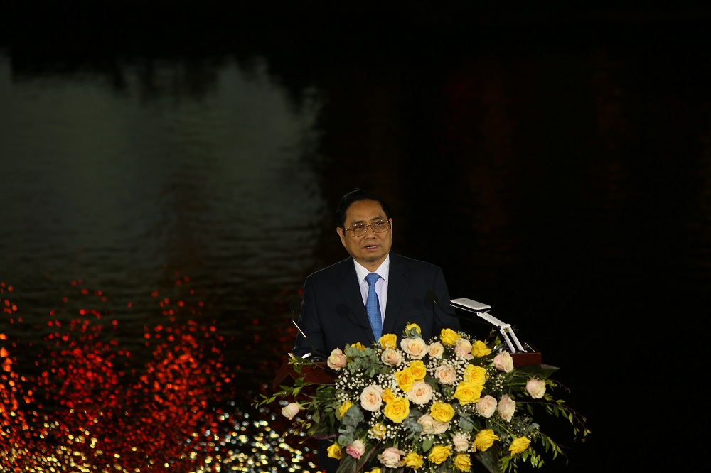 Thủ tướng Chính phủ Phạm Minh Chính phát biểu tại Lễ khai mạc Năm du lịch Quốc gia 2022.