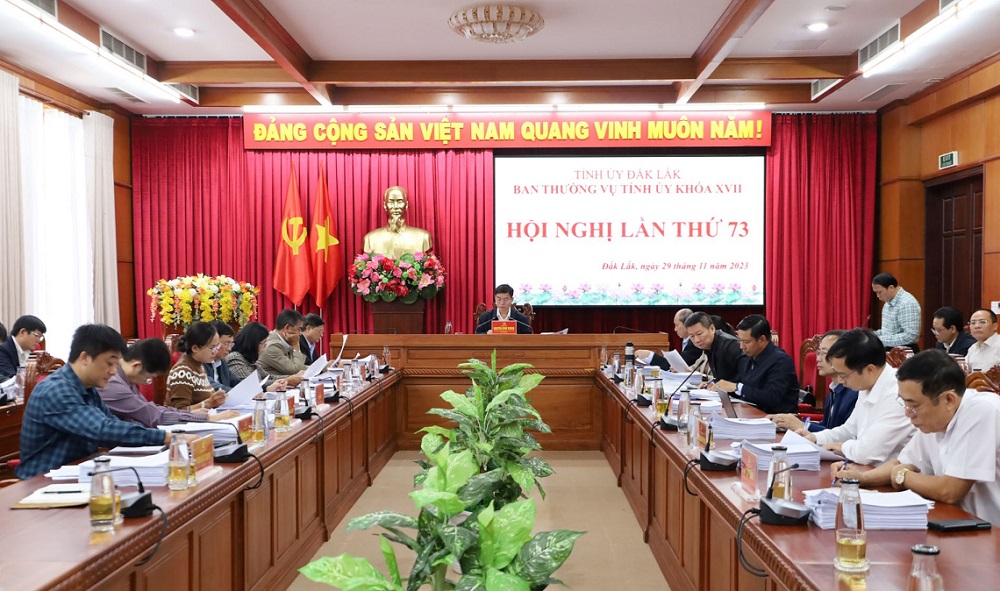 Thường trực Tỉnh ủy Đắk Lắk vừa tổ chức Hội nghị Ban Thường vụ Tỉnh ủy định kỳ lần thứ 73.