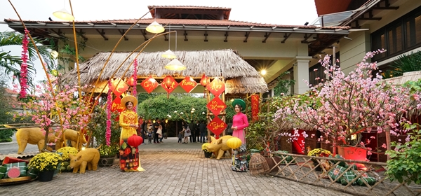 Không gian Chợ Quê mang đậm truyền thống làng quê Việt