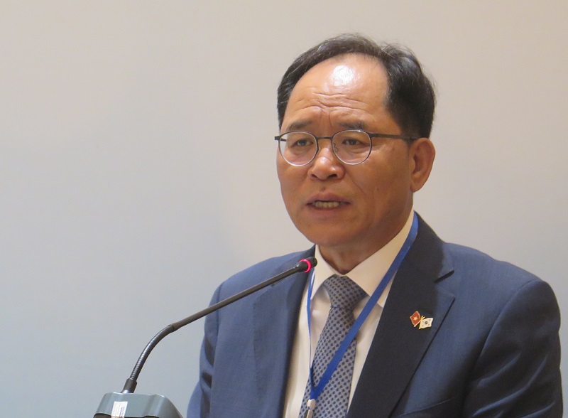 Đại sứ Hàn Quốc tại Việt Nam Park Noh Wan cho biết Việt Nam là đối tác trọng tâm của chính sách Hướng Nam của Hàn Quốc. Ảnh: Lê Quân