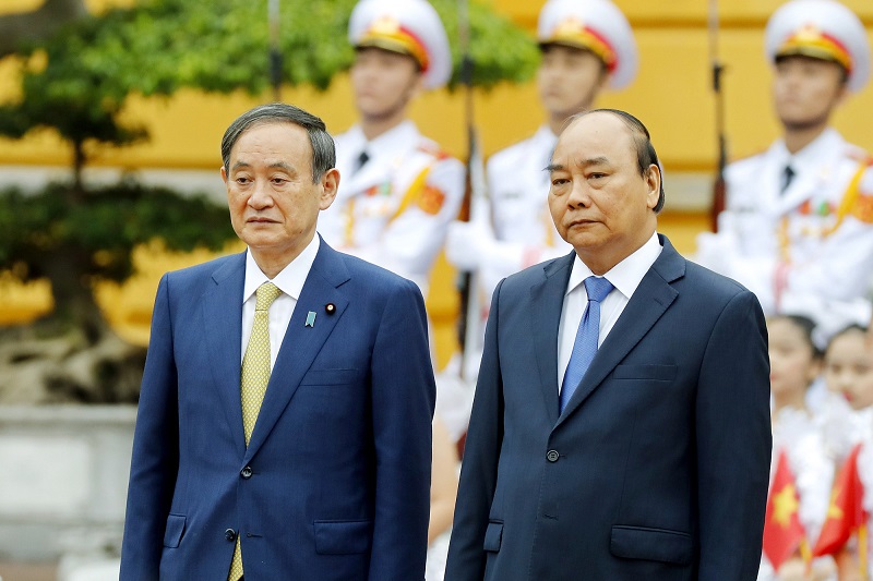 Việt Nam là quốc gia đầu tiên mà ông Suga Yoshihide lựa chọn thăm chính thức sau khi nhậm chức Thủ tướng Nhật Bản hồi tháng 9/2020. Ảnh: Đức Thanh