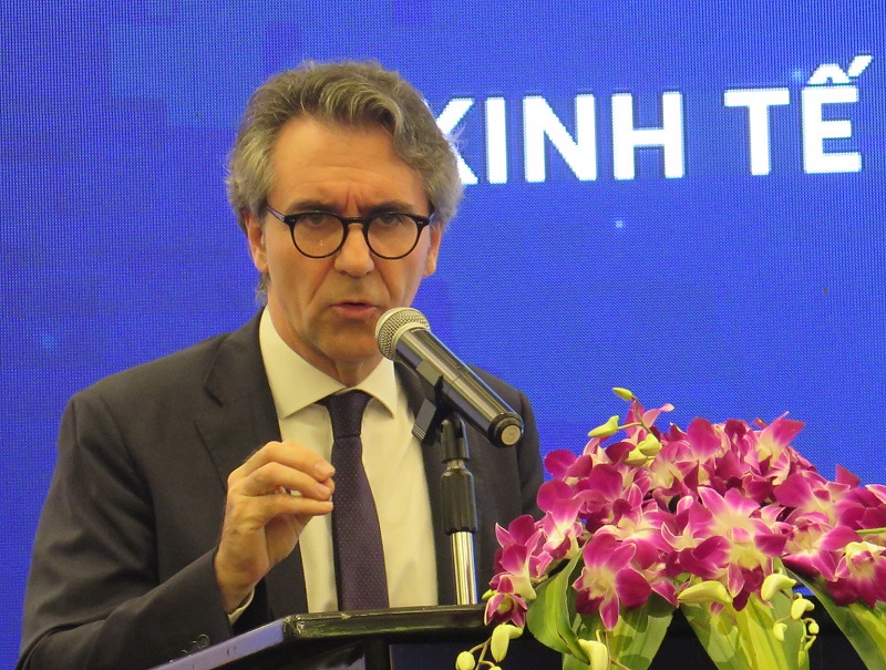 Ông Giorgio Aliberti, Đại sứ EU tại Việt Nam, phát biểu tại Hội nghị. Ảnh: Quang Đăng