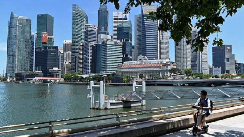 Singapore được đánh giá là những thị trường đầu tư văn phòng ổn định với lợi nhuận ít biến động và tài sản chất lượng cao. Ảnh: AFP