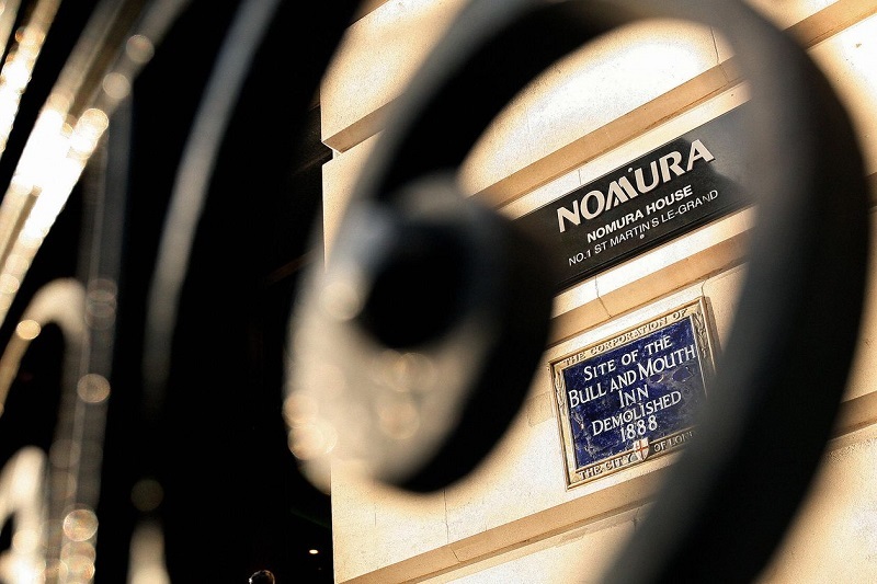 Chi nhánh Tập đoàn Nomura tại London. Ảnh: AFP 