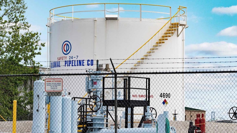 Bồn chứa nhiên liệu tại Trạm vận chuyển Baltimore của công ty Colonial Pipeline, bang Maryland. Ảnh: AFP