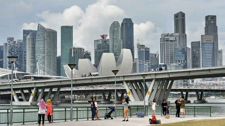 Khu vực vịnh Marina của Singapore. Ảnh: AFP