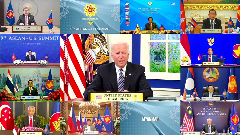 Tổng thống Joe Biden tham dự Hội nghị cấp cao ASEAN - Mỹ vào ngày 26/10. Ảnh: AFP
