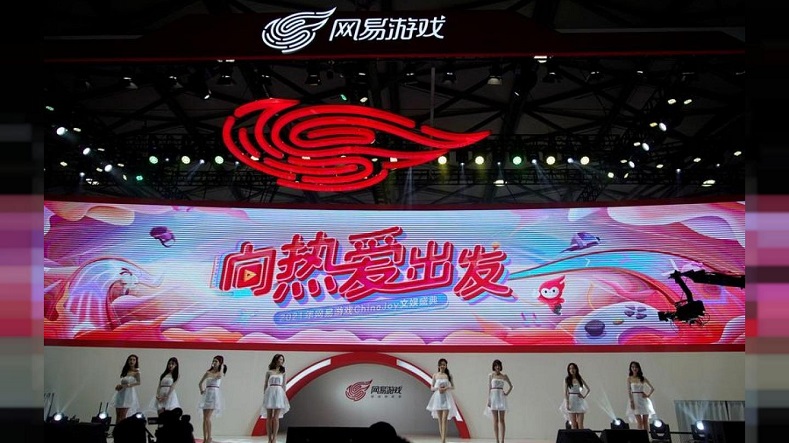 Logo của Netease tại Triển lãm giải trí kỹ thuật số Trung Quốc (ChinaJoy) diễn ra ở thành phố Thượng Hải, Trung Quốc vào ngày 30/6/2021. Ảnh: Reuters