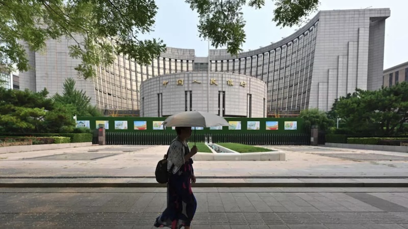 Trụ sở ngân hàng Trung ương Trung Quốc (PBoC) tại Bắc Kinh. Ảnh: AFP