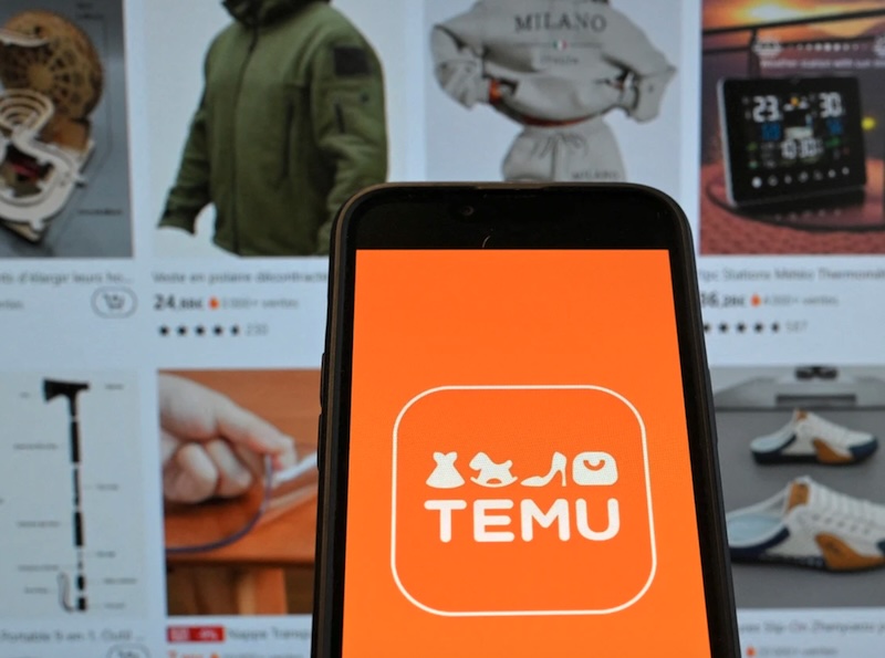 Temu đã dần tích trữ hàng tồn kho tại Mỹ trong năm qua để chuẩn bị ứng phó với căng thẳng thương mại Mỹ - Trung leo thang. Ảnh: AFP
