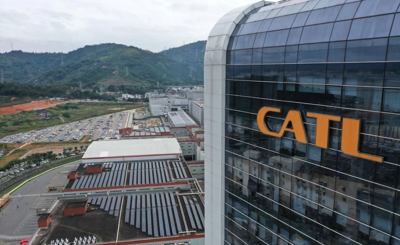 Trụ sở hãng pin xe điện CATL tại tỉnh Phúc Kiến, Trung Quốc. Ảnh: AFP