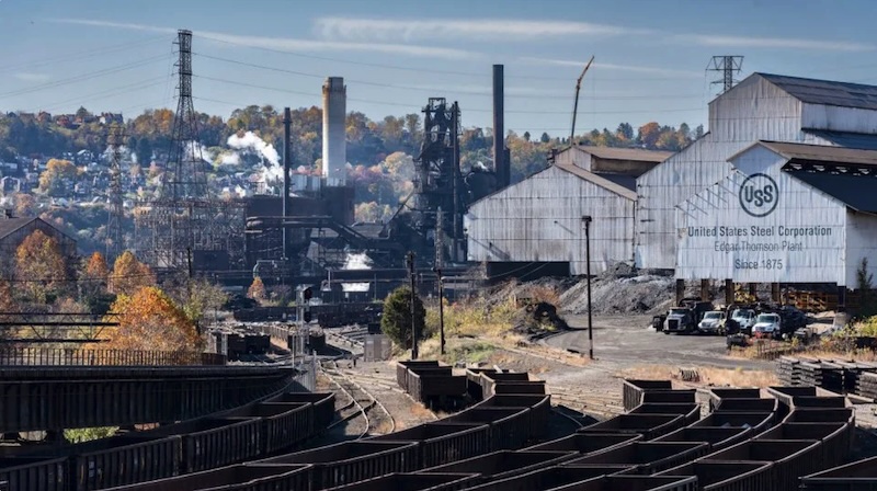 Nhà máy Edgar Thomas của tập đoàn US Steel ở thị trấn Braddock, bang Pennsylvania, Mỹ. Ảnh: AFP
