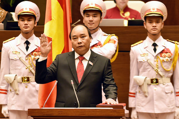 Thủ tướng Chính phủ Nguyễn Xuân Phúc tuyên thệ trước Quốc hội và đồng bào cử tri cả nước - Ảnh: VGP/Nhật Bắc
