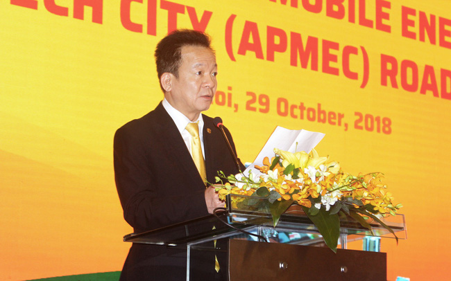 Ông Đỗ Quang Hiển, Chủ tịch kiêm Tổng Giám đốc Tập đoàn T&T phát biểu tại Hội thảo