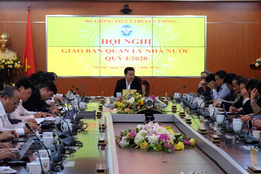 Bộ trưởng Bộ TT&TT Nguyễn Mạnh Hùng tại Hội nghị BCH Hiệp hội phần mềm Việt Nam (VINASA) mở rộng đầu Xuân 2019.