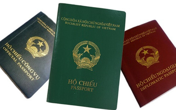 Các mẫu hộ chiếu đang lưu hành hiện tại.