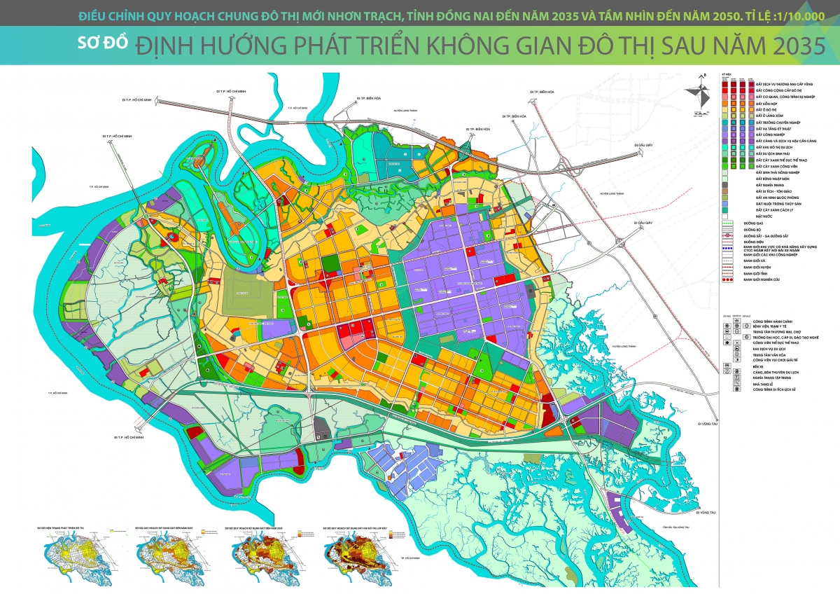 Sơ đồ quy hoạch khu đô thị mới Nhơn Trạch tỷ lệ 1/10.000