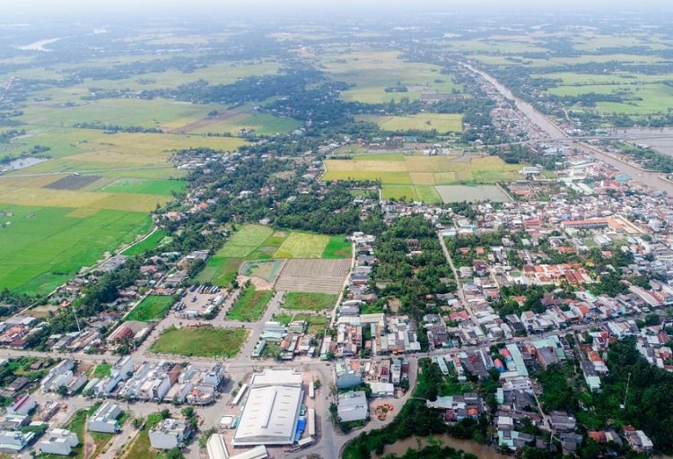 Một góc huyện Đức Hòa, tỉnh Long An.