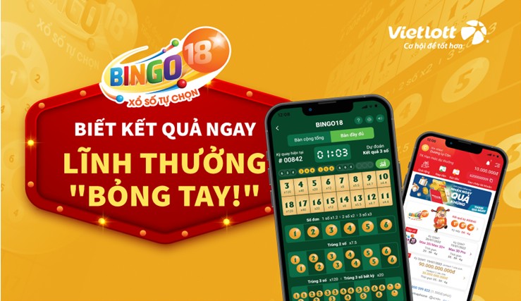 các thuê bao của MobiFone đã có thể mua được sản phẩm xổ số quay nhanh mới Bingo18 tại Vietlott SMS trên My MobiFone với tần suất quay liên tục 10 phút/ kỳ, 96 kỳ/ngày cùng tỷ lệ trúng thưởng cao và giá trị giải thưởng hấp dẫn.