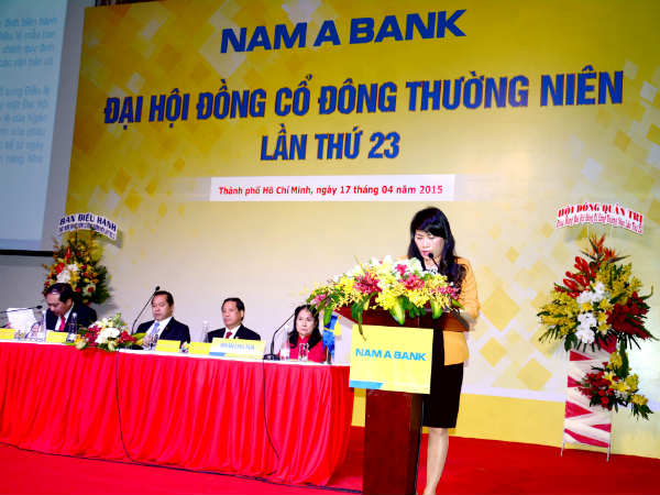 Nam A Bank vừa tổ chức ĐHCĐ năm 2015 vào ngày 