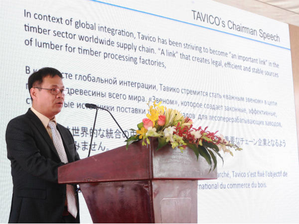 Ông Võ Quang Hà, Chủ tịch HĐQT kiêm Tổng Giám đốc Tavico phát biểu tại buổi lễ