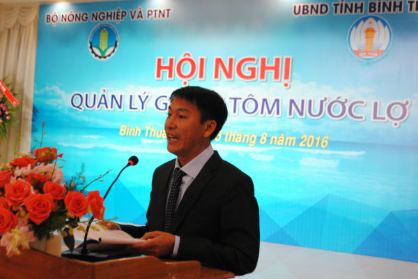 Ông Nguyễn Hoàng Anh Chủ tịch Hiệp hội Tôm tỉnh Bình Thuận