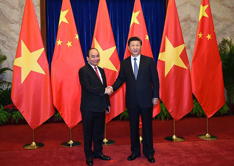 Thủ tướng Chính phủ Nguyễn Xuân Phúc hội kiến với Tổng Bí thư Đảng Cộng sản Trung Quốc Chủ tịch nước Cộng hòa nhân dân Trung Hoa Tập Cận Bình