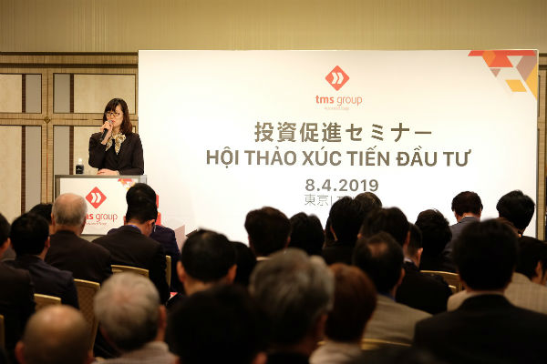 Bà Lâm Thanh Phương - Phó Đại sứ, Đại sứ quán Việt Nam tại Nhật Bản bày tỏ hi vọng TMS Group sẽ tìm thấy các cơ hội hợp tác với các doanh nghiệp Nhật Bản