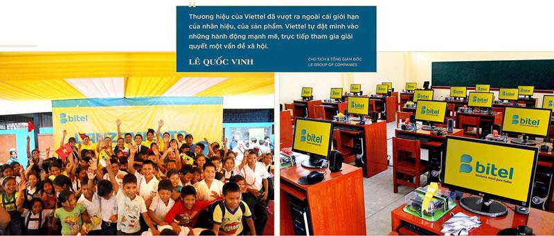 Chương trình Internet trường học của Viettel không chỉ được thực hiện ở Việt Nam mà còn “phủ sóng” ra nhiều quốc gia khác, trong đó có Peru. Chính phủ nước này đánh giá rất cao hành động của Viettel vì trước đó không có công ty nào muốn làm việc này.