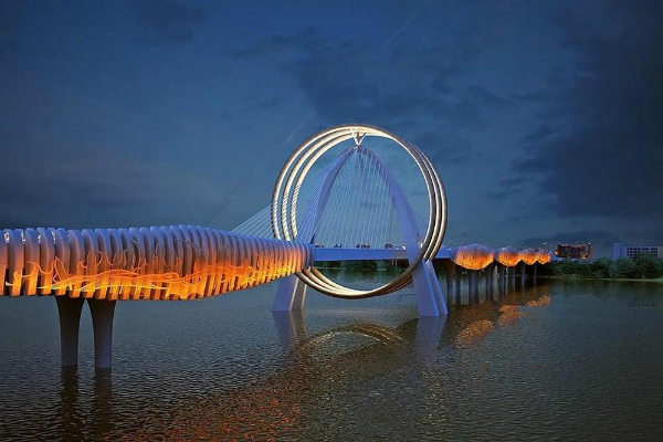 Phối cảnh cầu Trần Hưng Đạo - một trong 4 cây cầu được dự kiến xây dựng xong trong năm 2021