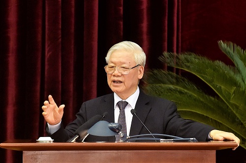 Tổng Bí thư, Chủ tịch nước Nguyễn Phú Trọng phát biểu bế mạc Hội nghị - Ảnh: VGP/Nhật Bắc