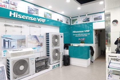 Một góc phòng trưng bày và tư vấn sản phẩm Hisense VRF